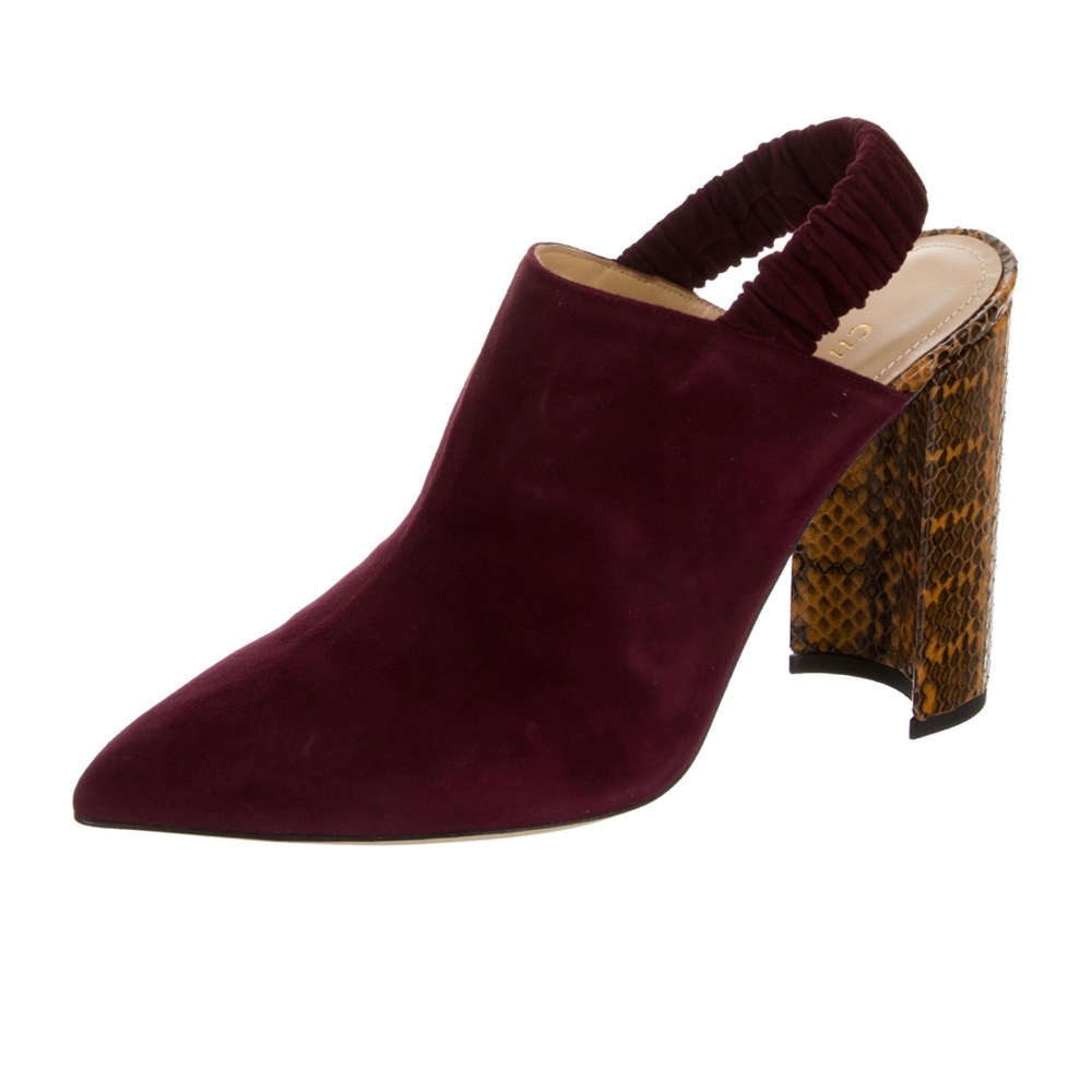 Chloe Gosselin 2018 suede slingback mules 40